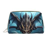 WZYCWB Flying Dragon Leather cosmetic bag with pockets, portable travel cosmetic bag, large capacity cosmetic storage bag,