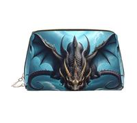 WZYCWB Flying Dragon Patterned Leather Cosmetic Bag - Perfect for Carry-On or Home Organization