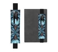 WZYCWB Flying Dragon Printed Large-Capacity PVC Pen Holder + Creative Diary Pen Bag Set with Elastic Band Anti-Slip Design