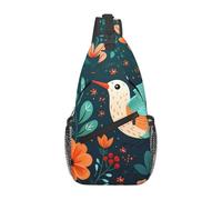 WZYCWB Flying hummingbird Patterned crossbody chest bag, casual hiking shoulder bag, travel crossbody backpack for men and women