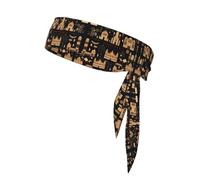WZYCWB fortress Pattern sports headband for badminton, mountain climbing and cycling sweat-absorbing headband
