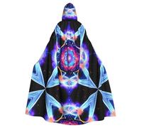 WZYCWB Four Dimensional Space Patterned ball cape, adult extended wizard robe, masquerade costume, carnival theme party dress