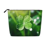 WZYCWB four-leaf clover Patterned cosmetic bag, travel cosmetic bag, multifunctional storage bag, storage for daily necessities