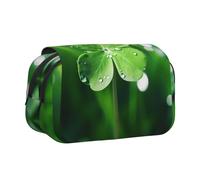 WZYCWB four-leaf clover Patterned Portable Pencil Case ideal for organizing pens in the office or storing makeup brushes