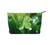 WZYCWB Four-Leaf Clover Patterned Toiletry Storage Bag, Essential for organizing Cosmetics and Skincare Products.