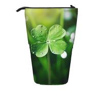 WZYCWB Four-Leaf Clover Printed Retractable Pen Holder for Dorm or Office use.