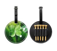 WZYCWB Four-Leaf Clover Special Printed Golf tee Storage Bag - Portable Hanging Buckle Design