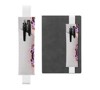 WZYCWB Four-sided laser Adjustable Journal Bookmark, Leather Pen Holder Bookmark, Perfect for Back to School Christmas Gift Bookmark Leather Pen Holder,