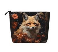 WZYCWB Fox and Flowers Patterned cosmetic bag, travel cosmetic bag, multifunctional storage bag, storage for daily necessities