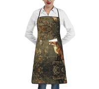 WZYCWB Fox Hunting Home kitchen apron, housework supermarket hotel barbecue cleaning apron, 28.3 * 20.4 inch unisex apron