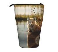 WZYCWB Fox in The Water Printed Retractable Pen Holder for Dorm or Office use.