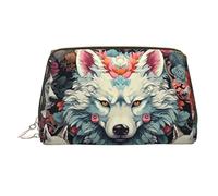WZYCWB Fox Pack Patterned Leather Cosmetic Bag - Perfect for Carry-On or Home Organization