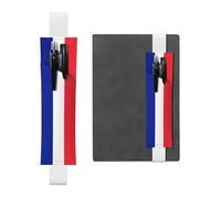 WZYCWB French flag Diary pencil pouches, PVC pen holders and pen holders with elastic bands, and bookmarks are the best gift choices., White, One Size