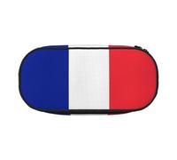 WZYCWB French Flag Large Capacity Pencil Bag - Multifunctional Storage Box, Portable and Durable Pencil Bag for Office and School Supplies