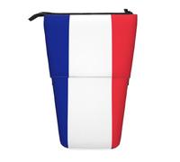 WZYCWB French Flag Printed Retractable Pen Holder Suitable for use as a Simple Cosmetic Bag, Wallet, etc.