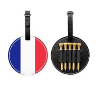 WZYCWB French Flag Special Printed Golf tee Storage Bag - Portable Hanging Buckle Design