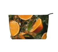 WZYCWB Fresh Oranges Printed Travel Cosmetic Bag, Perfect for Business Trips and Vacations.