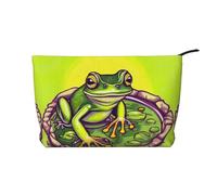 WZYCWB Frog in a Pond Patterned Toiletry Storage Bag, Essential for organizing Cosmetics and Skincare Products.