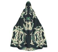 WZYCWB Frog patternPatterned Hooded Cape Adult Robe Suitable for Family Gatherings Stage Performances Cosplay and Halloween Parties