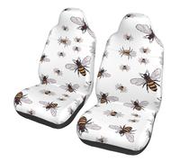 WZYCWB Funny Bees Car Seat Protectors (2 Pack) - Vehicle Seat Covers for Sedan, SUV, Truck & Van, Interior Protection