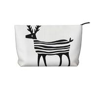 WZYCWB Funny Deer Printed Travel Cosmetic Bag, Perfect for Business Trips and Vacations.
