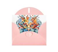 WZYCWB Funny expressions Pink Pattern cards, holiday greeting cards, suitable for family, friends and couples