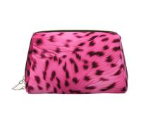 WZYCWB Furry Zebra Leopard Patterned Leather Cosmetic Bag - Perfect for Carry-On or Home Organization