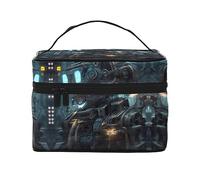 WZYCWB Future Robot Large cosmetic bag for women, portable large capacity cosmetic bag, travel cosmetic bag storage bag for girls, Black, One Size, Black, One Size