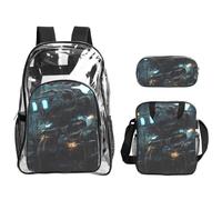 WZYCWB Future Robot Printed backpack set | Lunch bag and pencil case | Perfect for work, business trips, and vacations.