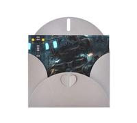 WZYCWB Future Robot Printed Gray Pearlescent Paper Holiday Cards 6x4 Inches - With Envelopes for Birthdays, Weddings, and Condolences