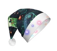 WZYCWB Gamepad Circuit Version Adult Santa Hats, Plush New Year Christmas Party Gifts, Unisex New Year LED Light Santa Hats