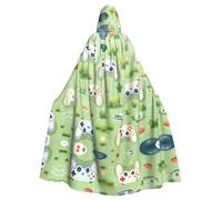WZYCWB Gamepad in the grass Patterned hooded cape Halloween cape rave party and family gathering