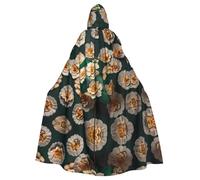 WZYCWB Gardenia Umbrella Halloween hooded cape, a stylish adult cape perfect for carnivals, themed parties, and masquerades.