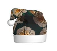 WZYCWB Gardenia Umbrella Printed Santa Hats - Perfect for Christmas Eve, New Year's Eve, and Holiday Parties