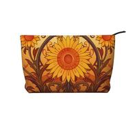 WZYCWB Gerbera with Ripple Printed Travel Cosmetic Bag, Perfect for Business Trips and Vacations.