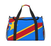 WZYCWB German flag Printed fitness travel bag. Perfect for yoga training, short trips, and swimming gear., Flag Of The Congo, One Size