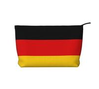 WZYCWB German Flag Printed Travel Cosmetic Bag, Perfect for Business Trips and Vacations.