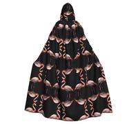 WZYCWB Giant flamingo Printed hooded cape suitable for masquerade, Halloween party cosplay props