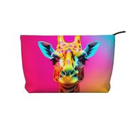 WZYCWB Giraffe Head Printed Travel Cosmetic Bag, Perfect for Business Trips and Vacations.