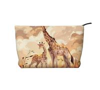 WZYCWB Giraffe Mother and Child Patterned Toiletry Storage Bag, Essential for organizing Cosmetics and Skincare Products.