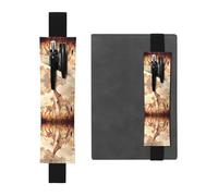 WZYCWB Giraffe Mother and Child Printed Large-Capacity PVC Pen Holder + Creative Diary Pen Bag Set with Elastic Band Anti-Slip Design