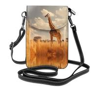 WZYCWB giraffes Lightweight leather crossbody phone bag, women's shoulder bag cell phone wallet, travel bag with credit card slots,