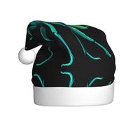 WZYCWB Glow-in-Dark Mantis Printed Santa Hats - Perfect for Christmas Eve, New Year's Eve, and Holiday Parties