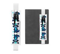 WZYCWB Glow Raccoon Leather Pen Holder Bookmark, Adjustable Leather Pen Holder, Perfect for Back to School Christmas Gifts