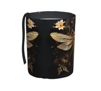 WZYCWB Gold Exquisite Dragonfly Hanging car Trash can, Suitable for SUV, Truck and car, as a Foldable car Storage Box Accessories, Practical and Convenient, Practical Accessories