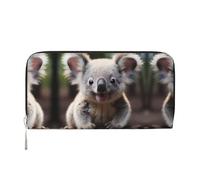 WZYCWB Gold Exquisite Dragonfly Leather clutch bags zipper wallets and card holders are perfect for travel or daily use, Cute Koala, One Size
