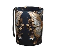 WZYCWB Gold White Butterflies Hanging car Trash can is Suitable for Many Types of Cars. It is Practical and Convenient, and is Simply The Perfect Partner for Driving.