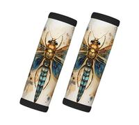 WZYCWB Golden Delicate Dragonfly on Yellow Background Printed Trolley Cover - Luggage Accessories, A Comfortable Travel Companion