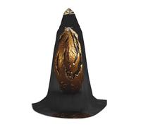 WZYCWB Golden dinosaur egg Printed Hooded Cape | Cosplay Costume, Halloween Anime Party Prop - Large