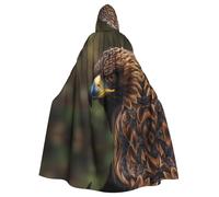 WZYCWB Golden Eagle Printed adult party decoration cape, Halloween hooded cape, unisex Halloween, carnival, masquerade, role play